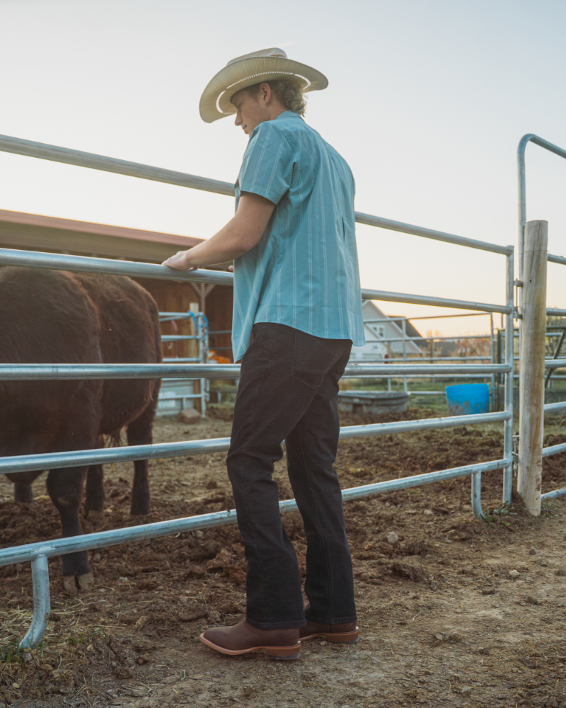 Load image into Gallery viewer, Hideout Denim Taper Fit Pants - Black
