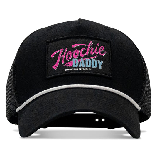 Hoochie Daddy Retro Script Classic 5 Panel Ripstop Rope Snapback Hat