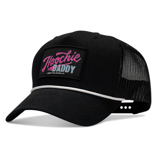 Hoochie Daddy Retro Script Classic 5 Panel Ripstop Rope Snapback Hat