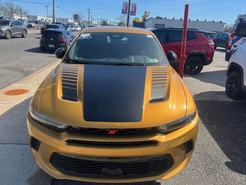 Load image into Gallery viewer, Hood Strobe Stripes And Center Decal Cover for 2023-2024 Dodge Hornet
