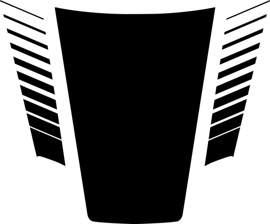 Hood Strobe Stripes And Center Decal Cover for 2023-2024 Dodge Hornet