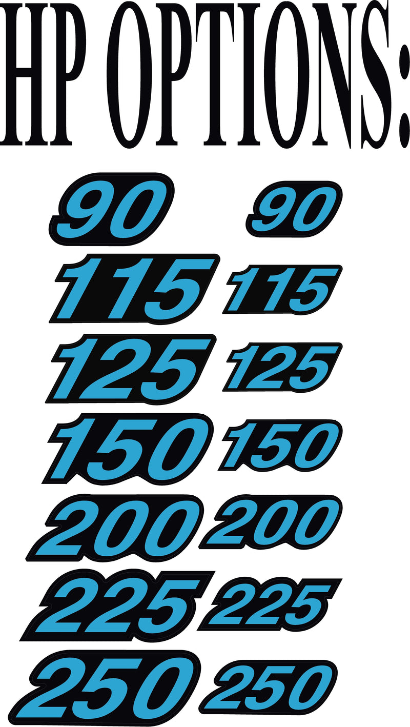 Load image into Gallery viewer, BLUE Replacement Decal Kit for Mercury Outboard Motor w/ OptiMax &amp; Offshore
