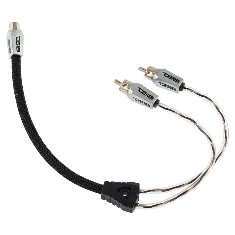 Load image into Gallery viewer, Level 3 RCA 100% Copper OFC Y Connector 1 FEMALE to 2 MALE -  BLACK / RED Kit

