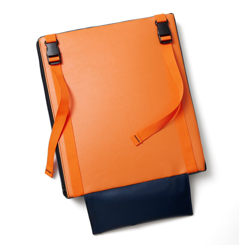 Load image into Gallery viewer, Marine Navy Vinyl / Orange Logo
