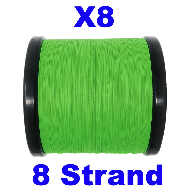 Load image into Gallery viewer, Reaction Tackle X8 Braided Fishing Line - Hi Vis Green 8 Strand
