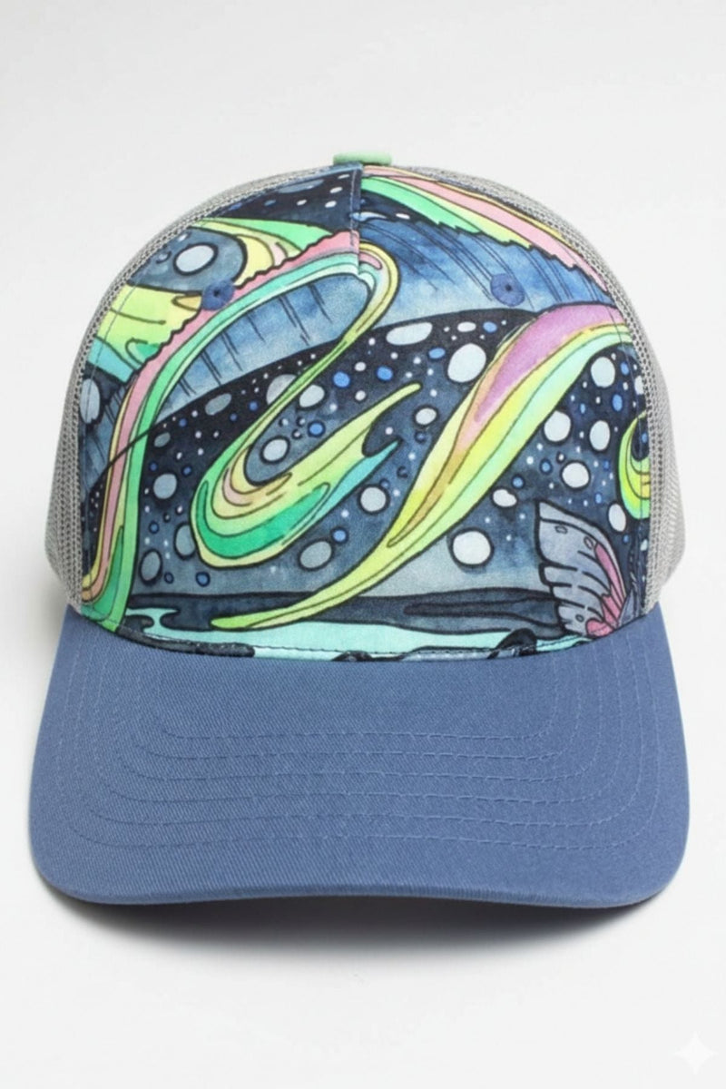 Load image into Gallery viewer, HaliBorealis Abstract Trucker Hat
