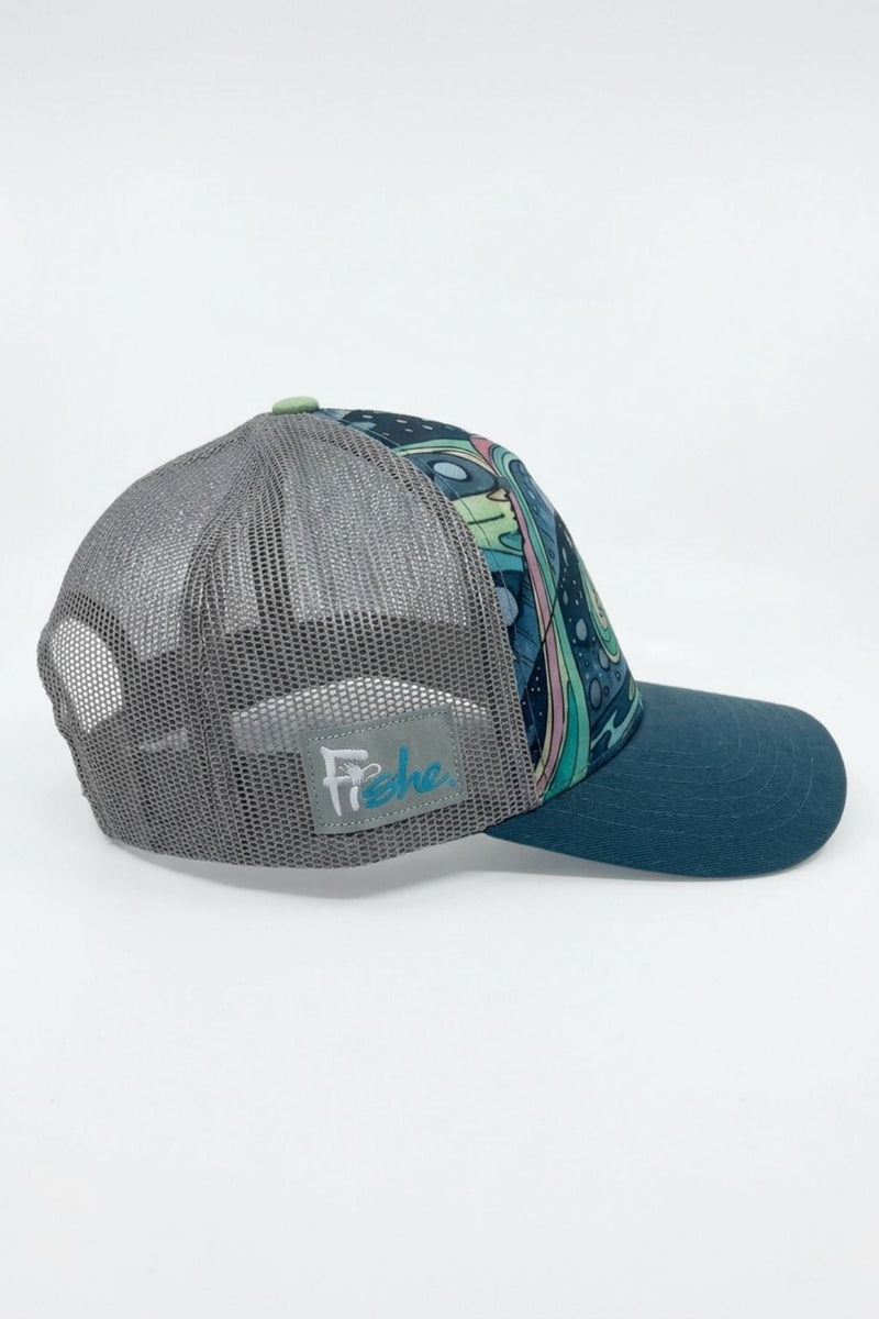 Load image into Gallery viewer, HaliBorealis Abstract Trucker Hat
