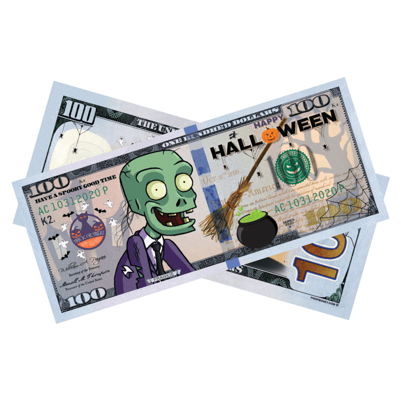 Load image into Gallery viewer, $100 Halloween Frankie Bills
