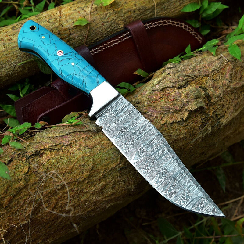 Load image into Gallery viewer, Custom Handmade Damascus Skinning Knife – 4.5&quot; Blade
