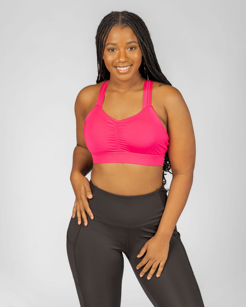 Load image into Gallery viewer, Y-Back Bra – Battle Cry Pink
