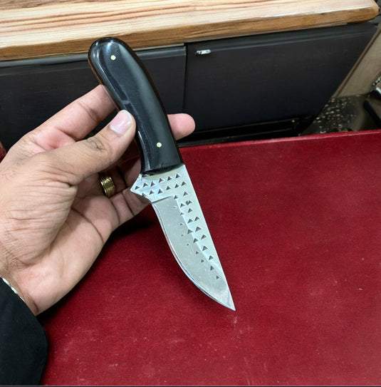 Cowboy Belt Knife – Rasp Steel & Buffalo Horn