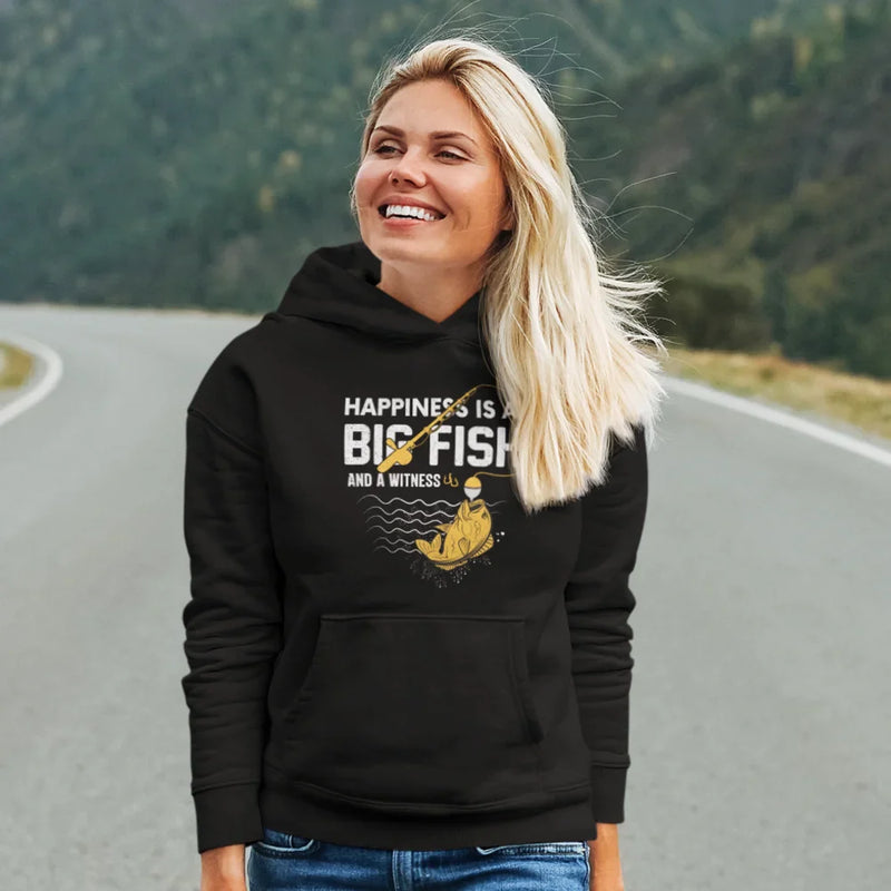 Load image into Gallery viewer, Happiness Is A Big Fish Unisex Hoodie
