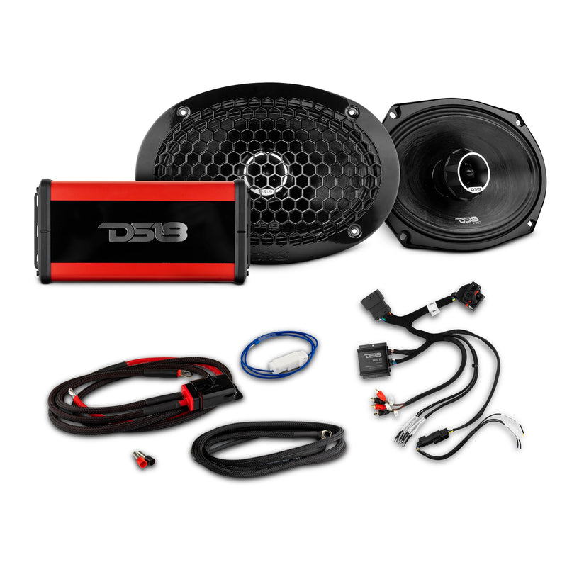 Load image into Gallery viewer, 2014-Up Harley-Davidson Street Glide or Road Glide Rear Upgrade Package - 2x PRO Mid-Range w/ Twetter| 1x Marine Amplifier
