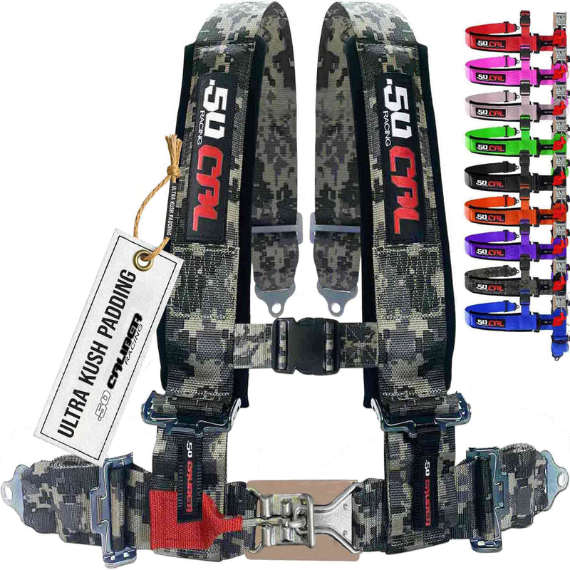 Load image into Gallery viewer, Pro Series 2" 4 point Latch Harness 50 Caliber Racing Harness
