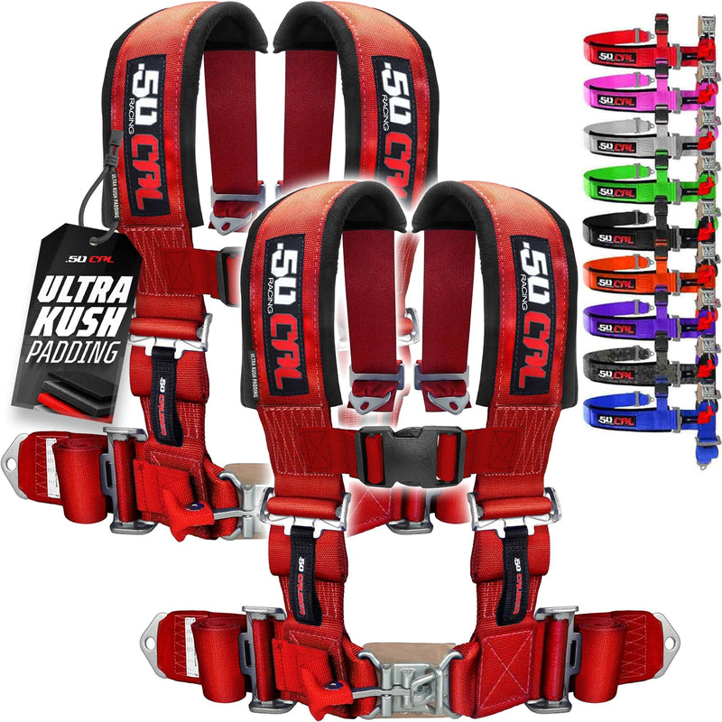 Load image into Gallery viewer, Pro Series 2" 4 point Latch Harness 50 Caliber Racing Harness
