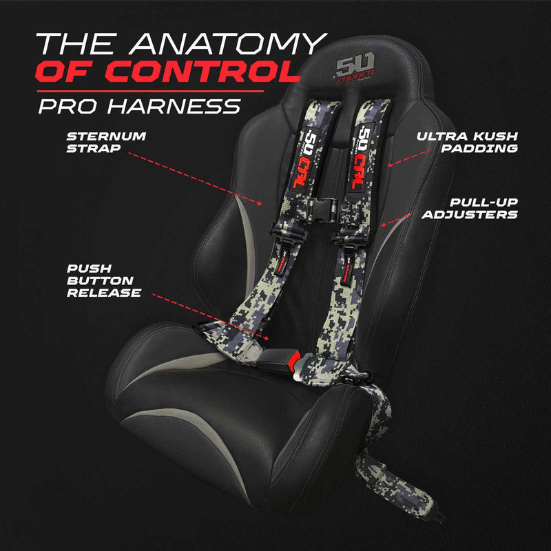 Load image into Gallery viewer, Pro Series 2" &amp; 3" 4 point Harness with push button release

