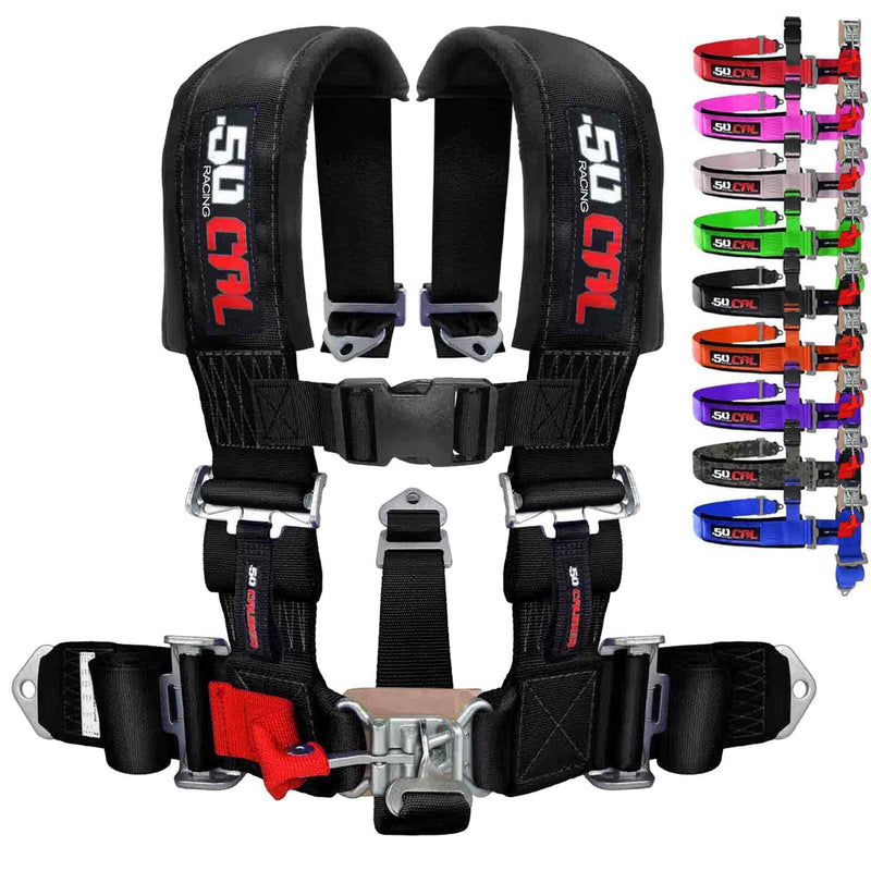 Load image into Gallery viewer, 2" 5 point Pro Series Latch Harness 50 Caliber Racing Harness

