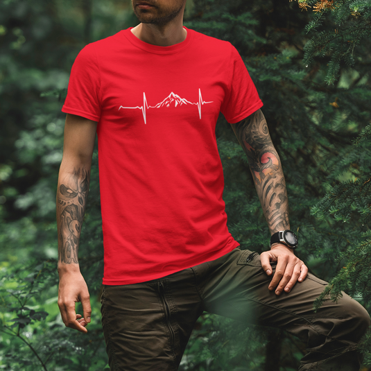 Mountain Hiking Heartbeat Unisex T-Shirt