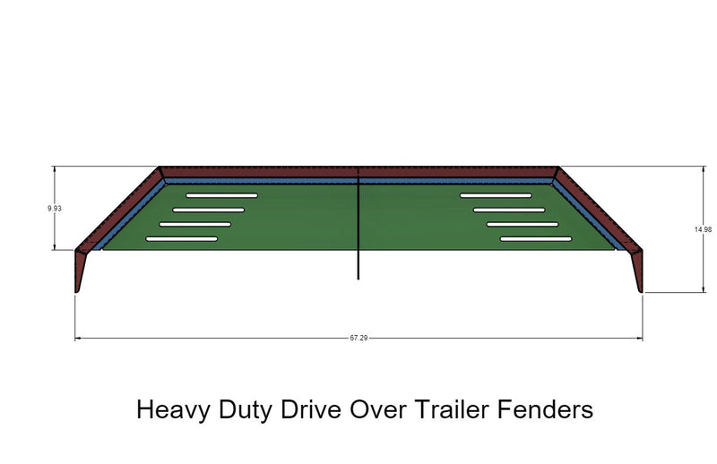 Load image into Gallery viewer, Heavy Duty Weld on DIY Drive Over Trailer Fender Kit Bare Steel - Pair
