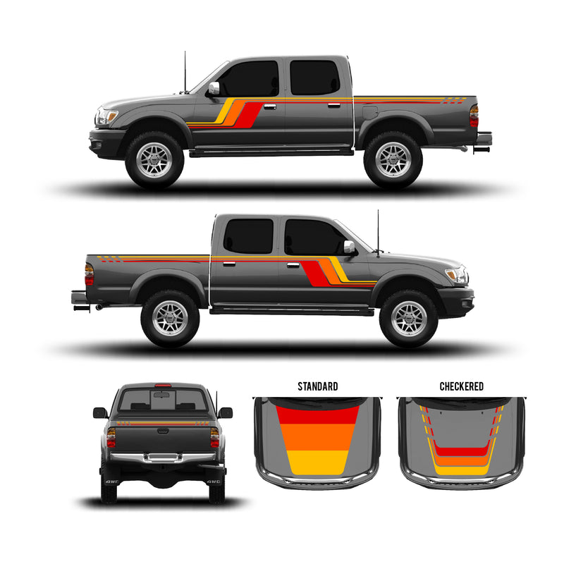 Load image into Gallery viewer, 2001-04 Tacoma Checkered Stripe Kit
