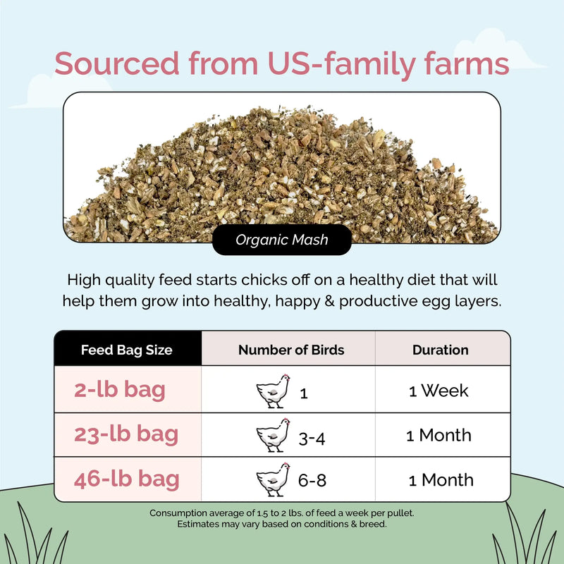 Load image into Gallery viewer, Grower Feed Kit | 12 Weeks of Organic Feed &amp; Grit for 10 Pullets
