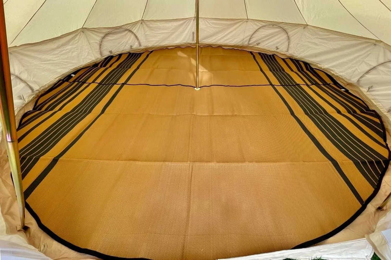 Load image into Gallery viewer, Striped Bell Tent Floor Matting Cover | 20' (6M) Size
