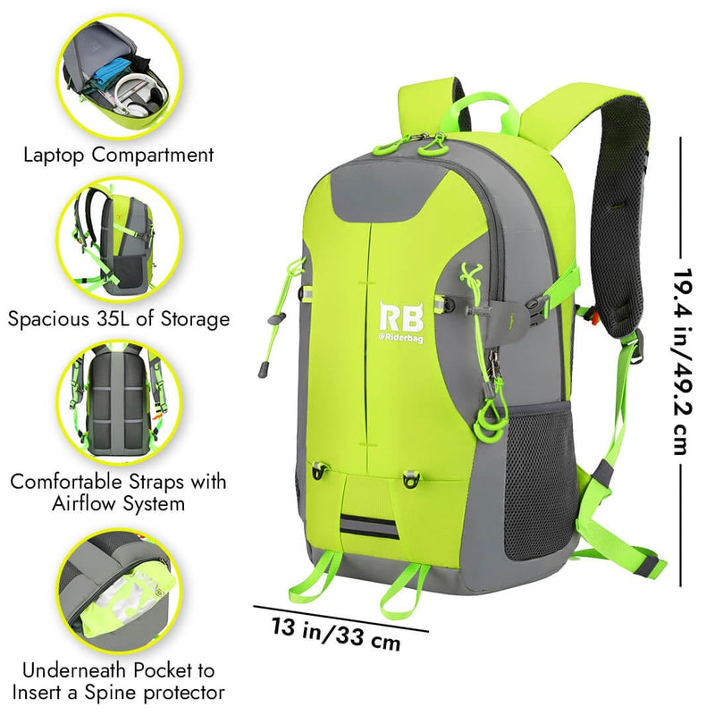 Load image into Gallery viewer, Hi Vis Reflective Commuter Bike Backpack | Riderbag Reflektor35
