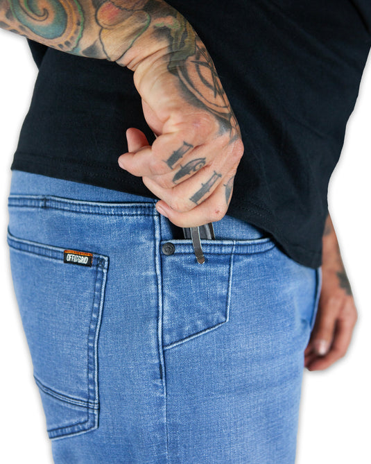 Hideout Denim Taper Fit Pants - Vintage Wash