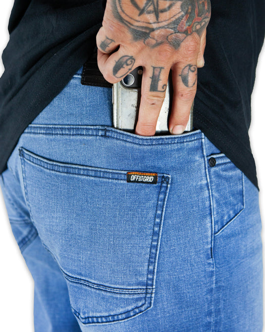 Hideout Denim Taper Fit Pants - Vintage Wash