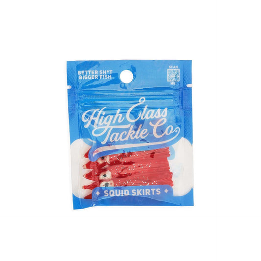 "Flame Sparkle" Hoochie Squid Skirts (5x PACK) 3.5" - Skoutley Outdoors LLC