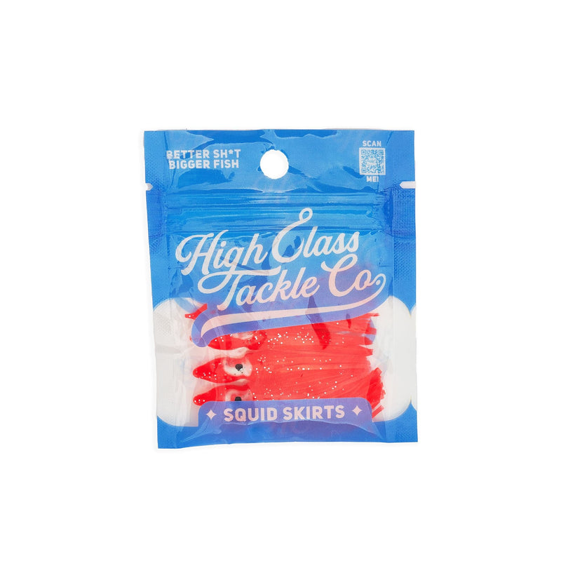 Load image into Gallery viewer, &quot;Orange Sherbet&quot; Hoochie Squid Skirts (5x PACK) 3.5&quot;
