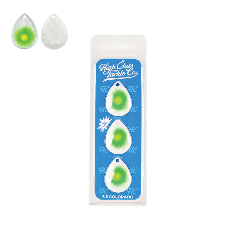 Load image into Gallery viewer, &#39;Lime Lambo&#39; High Class Hexagon 3.5 Colorado Blades (3-Pack)
