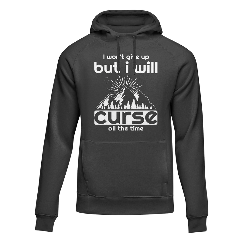 Load image into Gallery viewer, Hiking I Won&#39;t Give Up But I Will Curse Adult Fleece Hooded Sweatshirt
