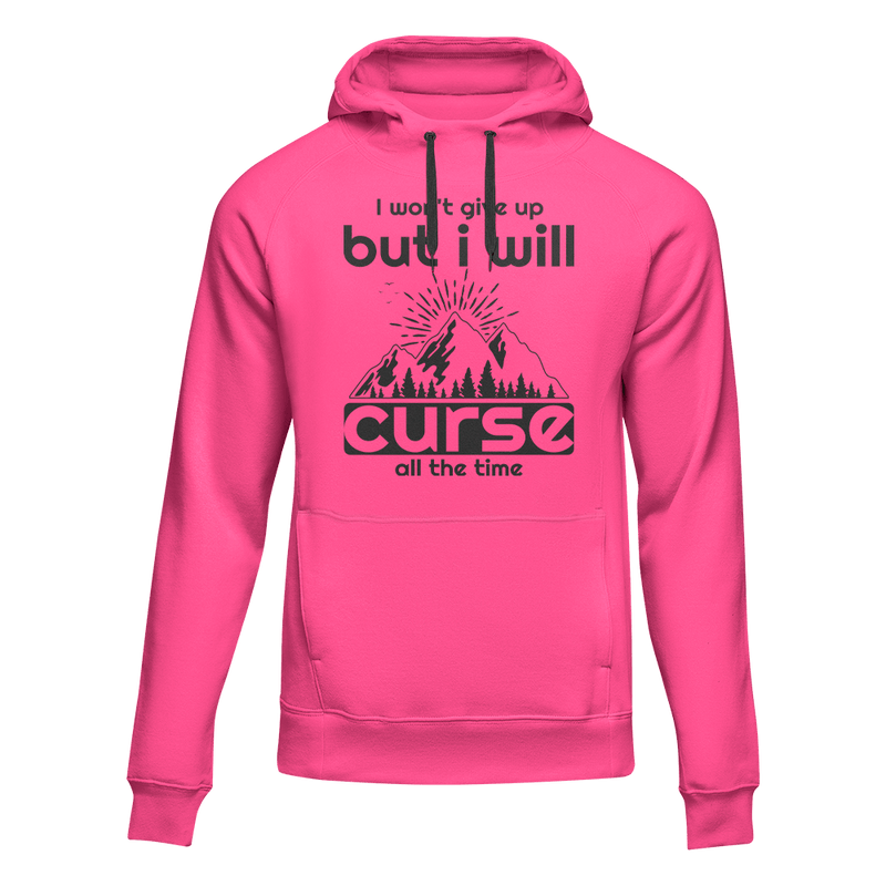 Load image into Gallery viewer, Hiking I Won&#39;t Give Up But I Will Curse Adult Fleece Hooded Sweatshirt
