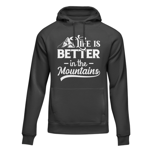 Hiking Life Is Better In The Mountains Adult Fleece Hooded Sweatshirt