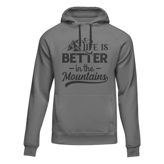 Hiking Life Is Better In The Mountains Adult Fleece Hooded Sweatshirt