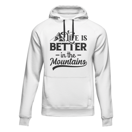 Hiking Life Is Better In The Mountains Adult Fleece Hooded Sweatshirt