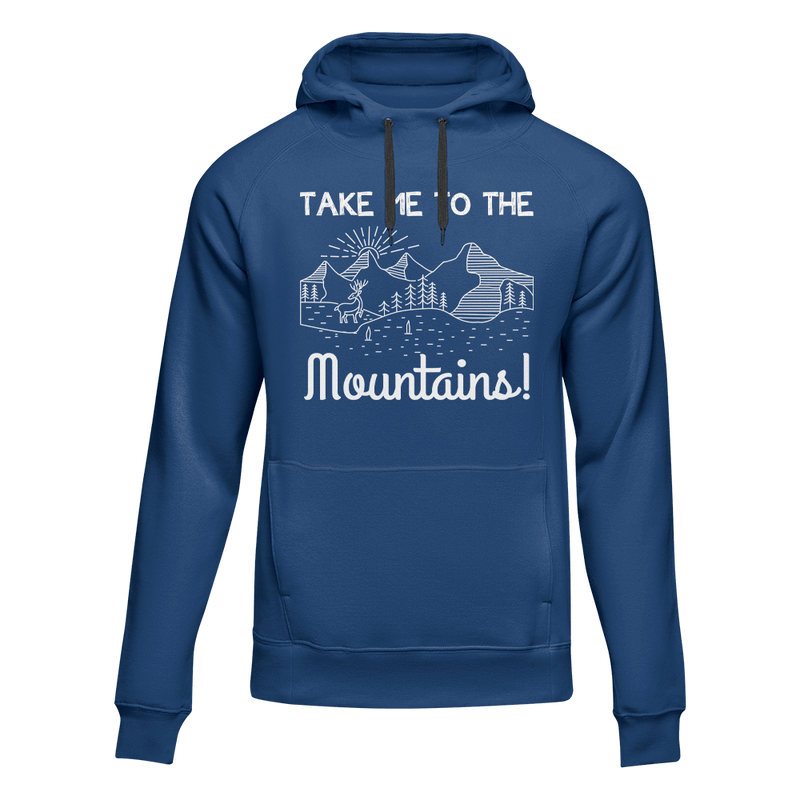 Load image into Gallery viewer, Hiking Take Me To The Mountains Adult Fleece Hooded Sweatshirt
