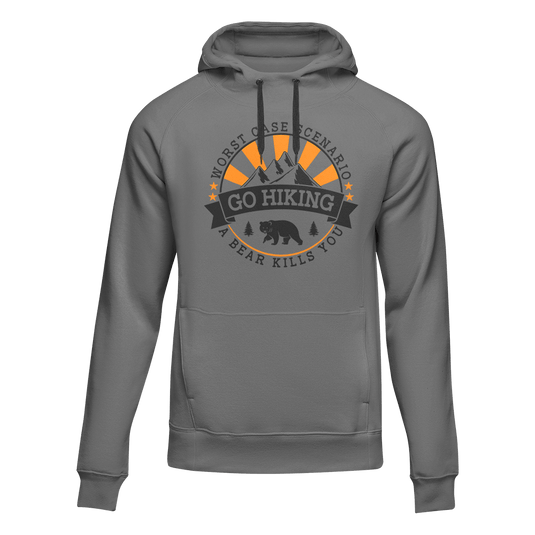 Hiking Worst Case Scenario Adult Fleece Hooded Sweatshirt
