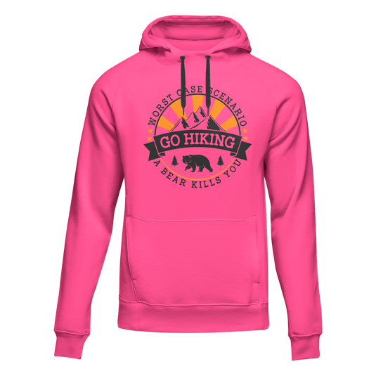Hiking Worst Case Scenario Adult Fleece Hooded Sweatshirt