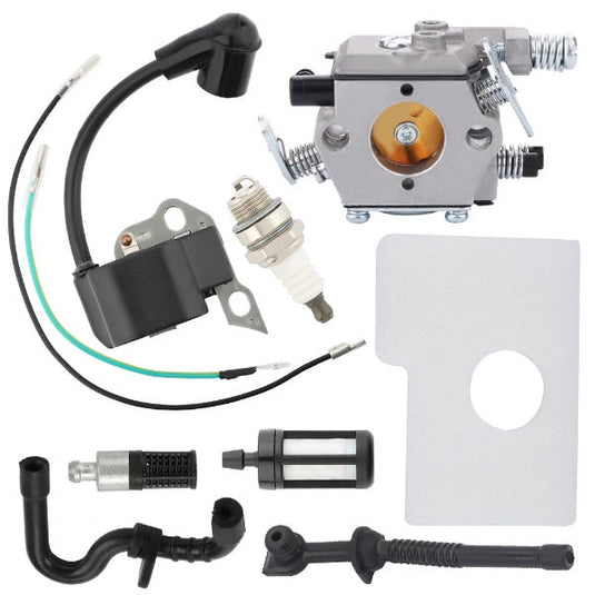 (Walbro type) Carburetor Kit with Ignition Coil For Stihl MS170 MS180 017 018 Chainsaw Replace 1130 120 0608 WT-325A WT-325
