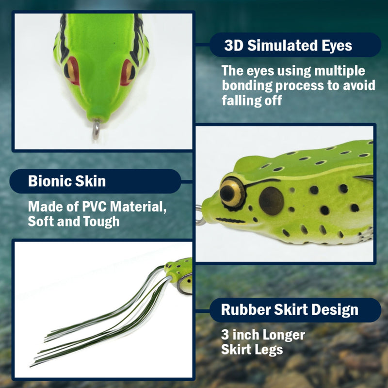 Load image into Gallery viewer, Reaction Tackle 2.5" Hollow Body Frogs / 2-Pack

