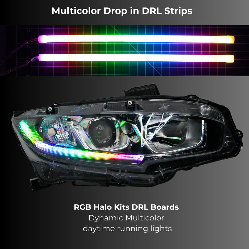 Load image into Gallery viewer, Honda Civic Multicolor Flow Series DRL Boards (2016-2021)
