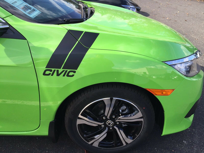 Load image into Gallery viewer, Fender &quot;Civic&quot; Slashes Decal for 2016-2021 Honda Civic (x2)
