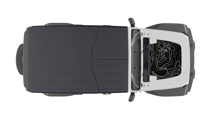 Load image into Gallery viewer, Hood &quot;Topographic&quot; Decal Cover for 2018-2024 Jeep Wrangler
