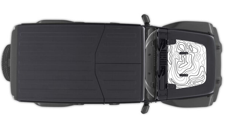 Load image into Gallery viewer, Hood &quot;Topographic&quot; Decal Cover for 2018-2024 Jeep Wrangler
