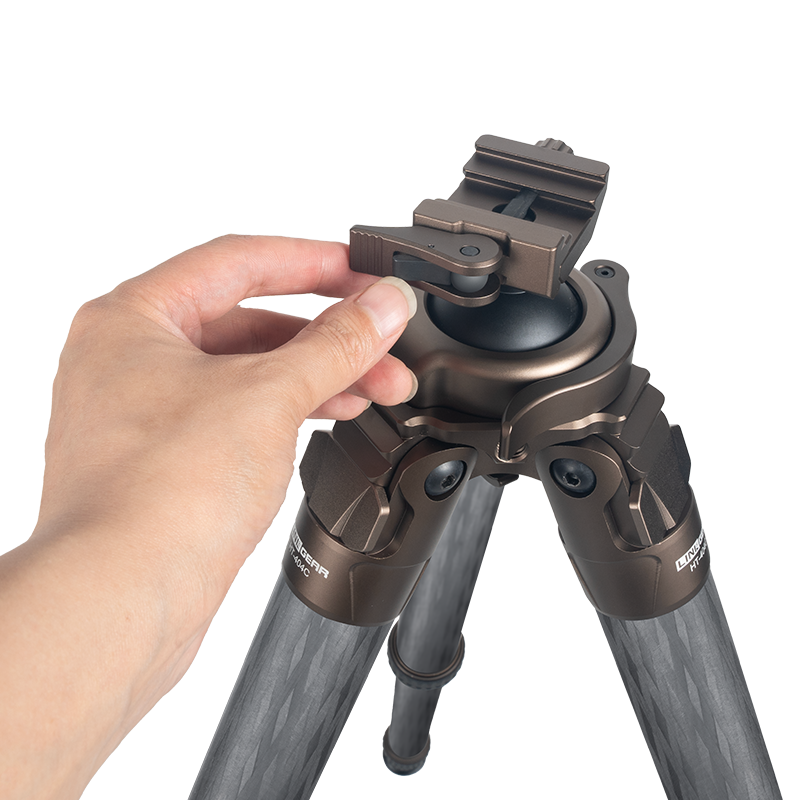 Load image into Gallery viewer, LINKOGEAR HT-404C Carbon Fiber Hunting Tripod Rest – Picatinny QR – Brown
