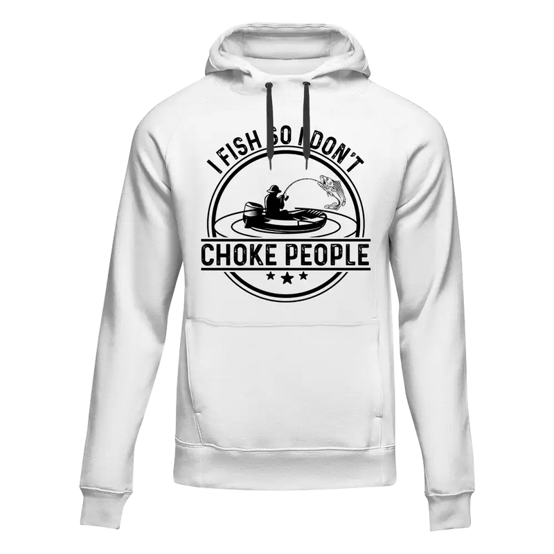 Load image into Gallery viewer, I Fish So I Don&#39;t Choke People v2 Unisex Hoodie
