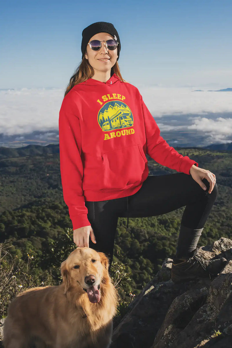 Load image into Gallery viewer, I Sleep Around Adult Women Fleece Hooded Sweatshirt
