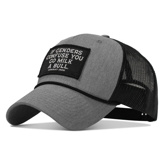 If Gender Confuses You Go Milk A Bull Patch Rope Snapback Hat